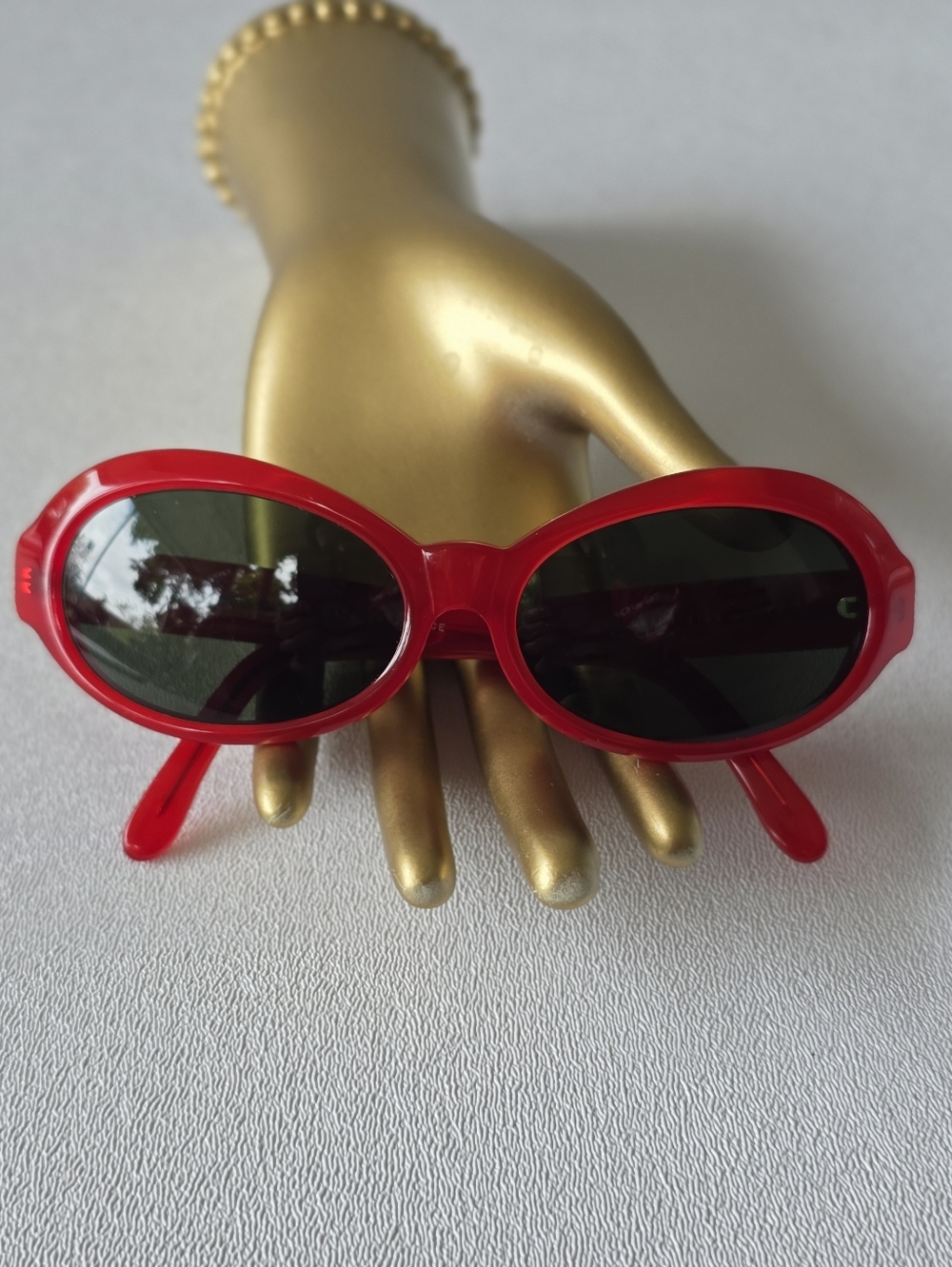 Rare Lafont Paris Lugano Red Oval Sunglasses Vintage French Designer Acetate - Picture 8 of 13
